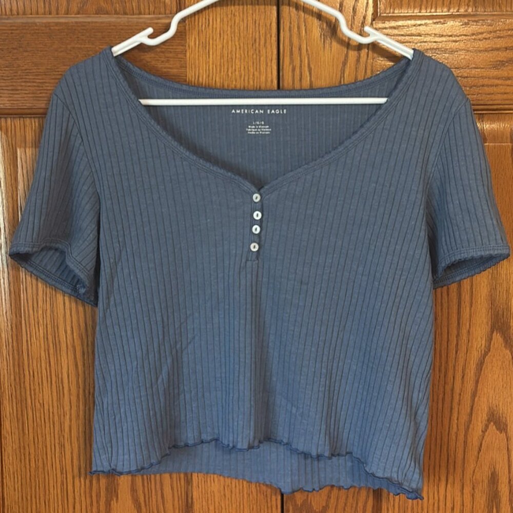 Button Down Crop Top